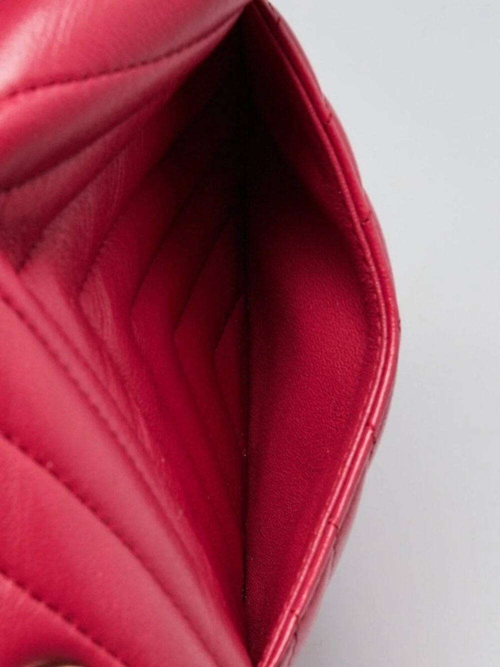 Chanel Pink Chevron Quilted Lambskin Leather Classic Mini Rectangular Bag - Picture 10 of 11